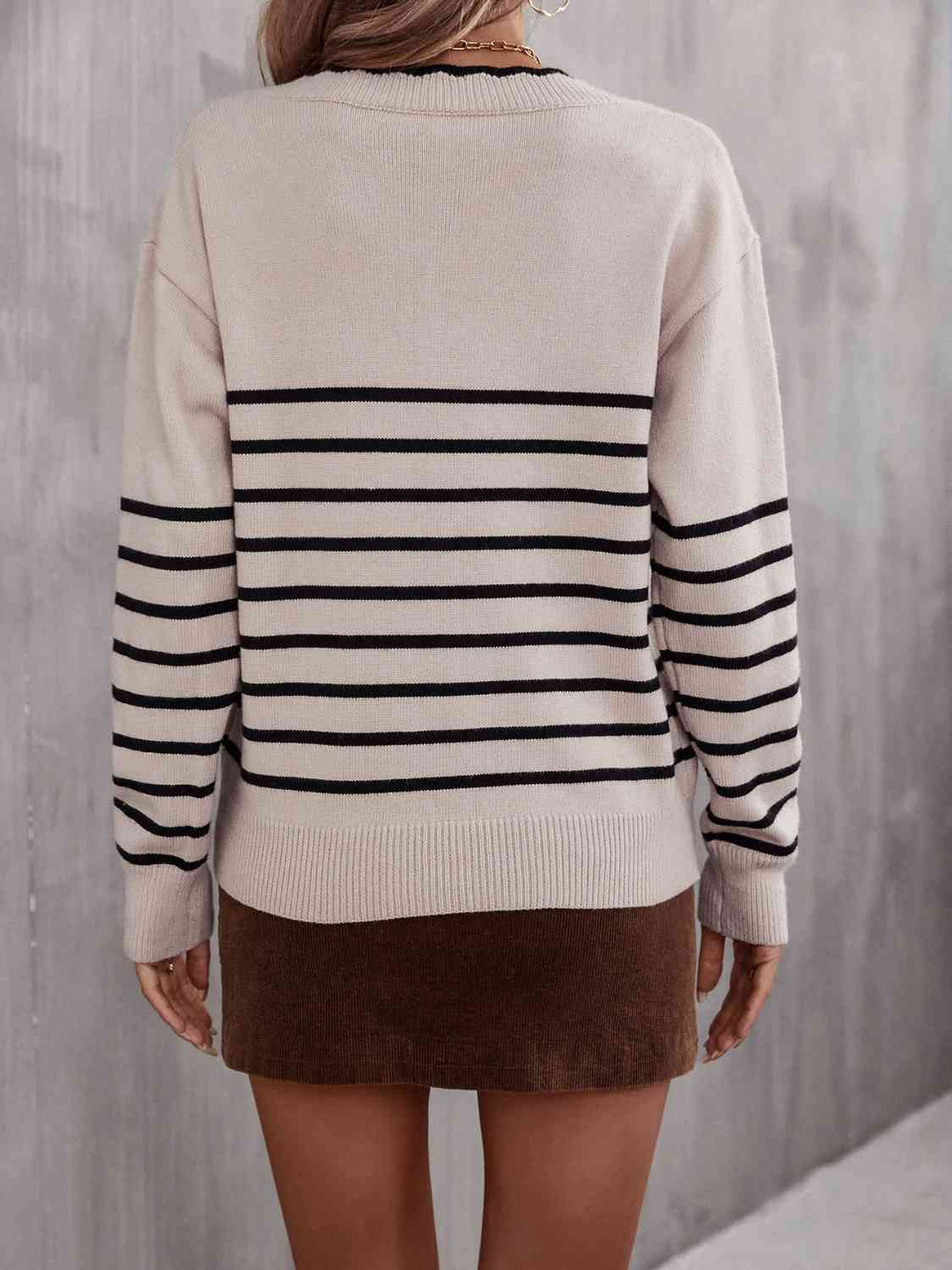 Stilla | V-hals Drop Shoulder Sweater