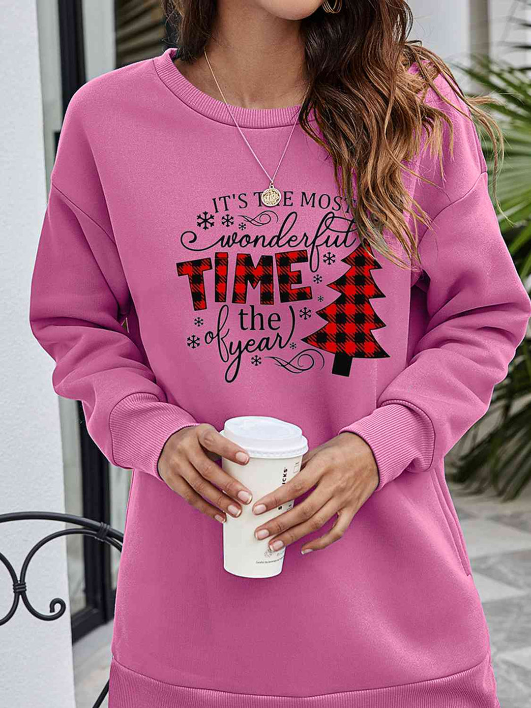 Stilla | Træ Grafik Drop Skulder Sweatshirt