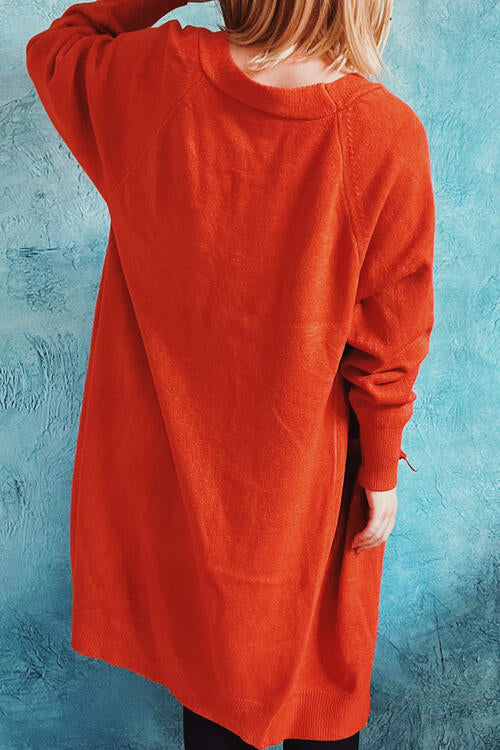 Stilla | Front Longline Cardigan Med Lommer