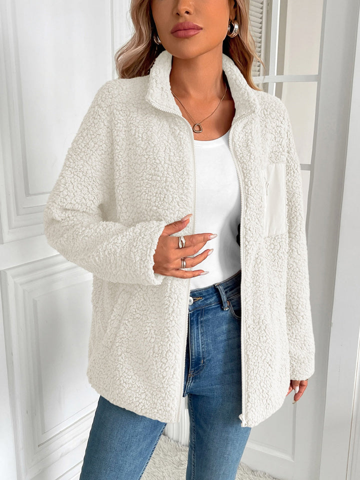 Stilla | Lane Zip Up Langærmet Fuzzy Jakke