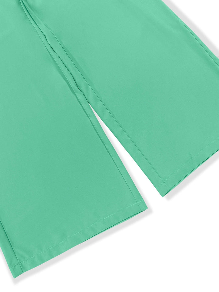 Stilla | V-hals Ærmeløs Bred Ben Jumpsuit