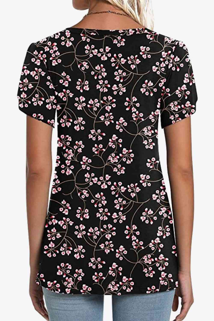Stilla | Petal Sleeve V-hals Bluse
