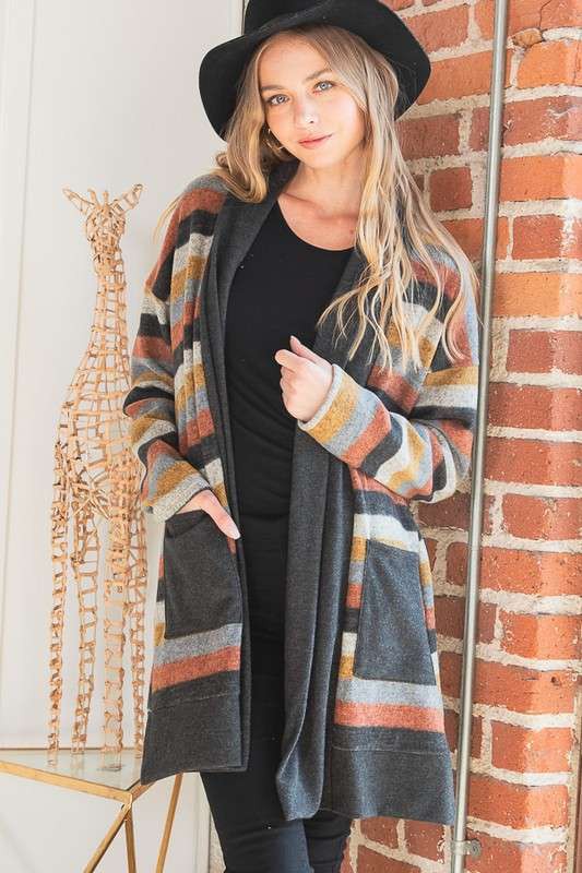 Stilla | Farvet Strikcardigan