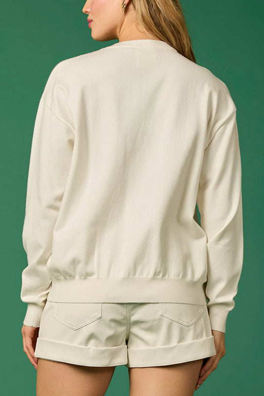 Stilla | JuleSoldat Pailletter Mode Casual Sweatshirt
