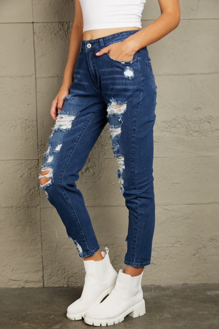 Stilla | Slidt Høj Talje Jeans Med Lommer