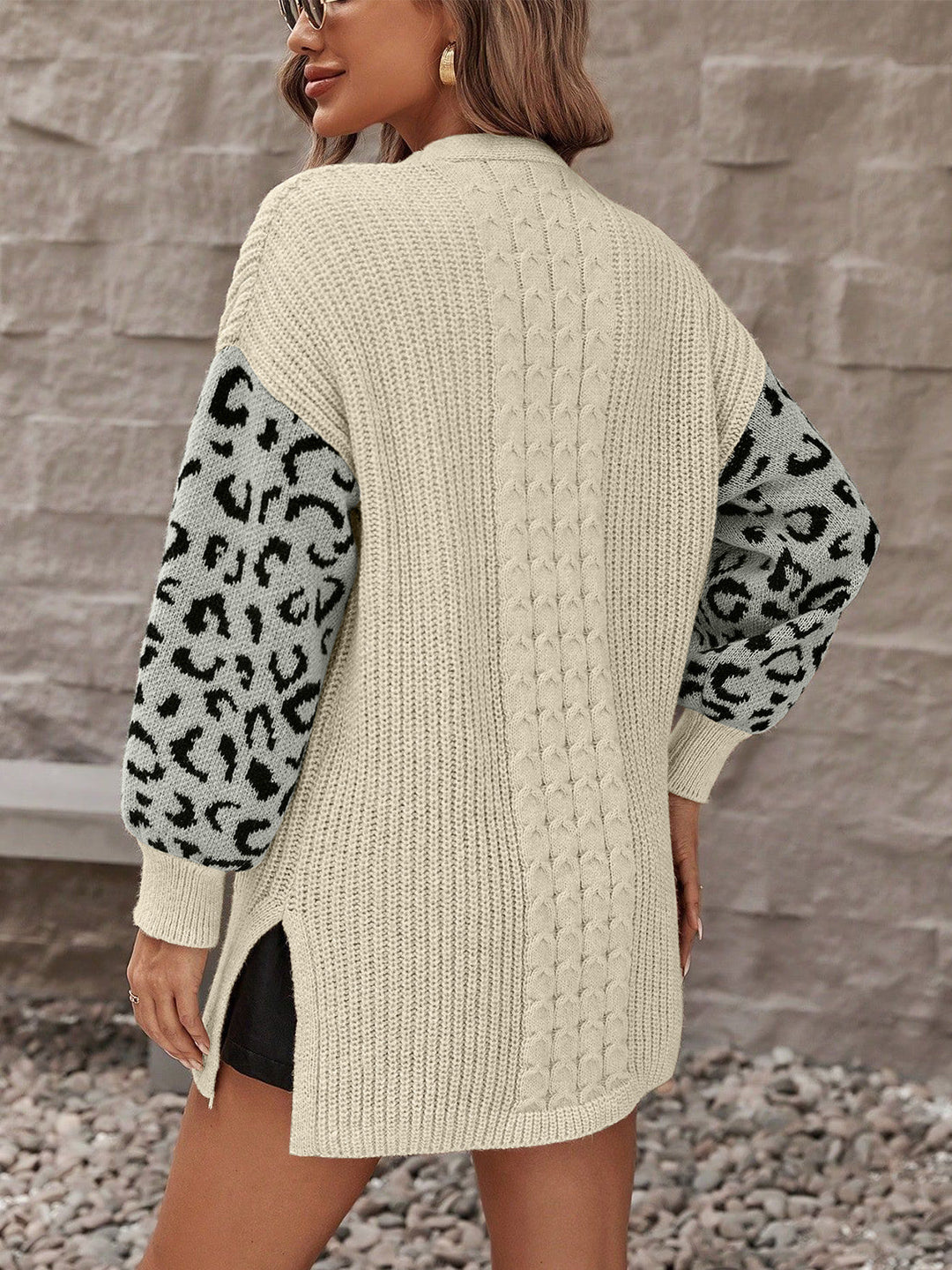 Stilla | Leopard Åben Front Cardigan