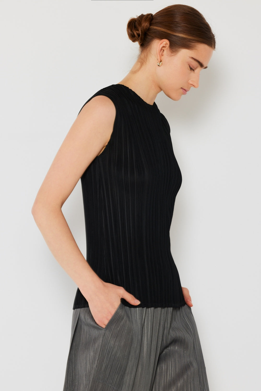 Stilla | West Swim Plisseret Uden Ærmer Crewneck Tank