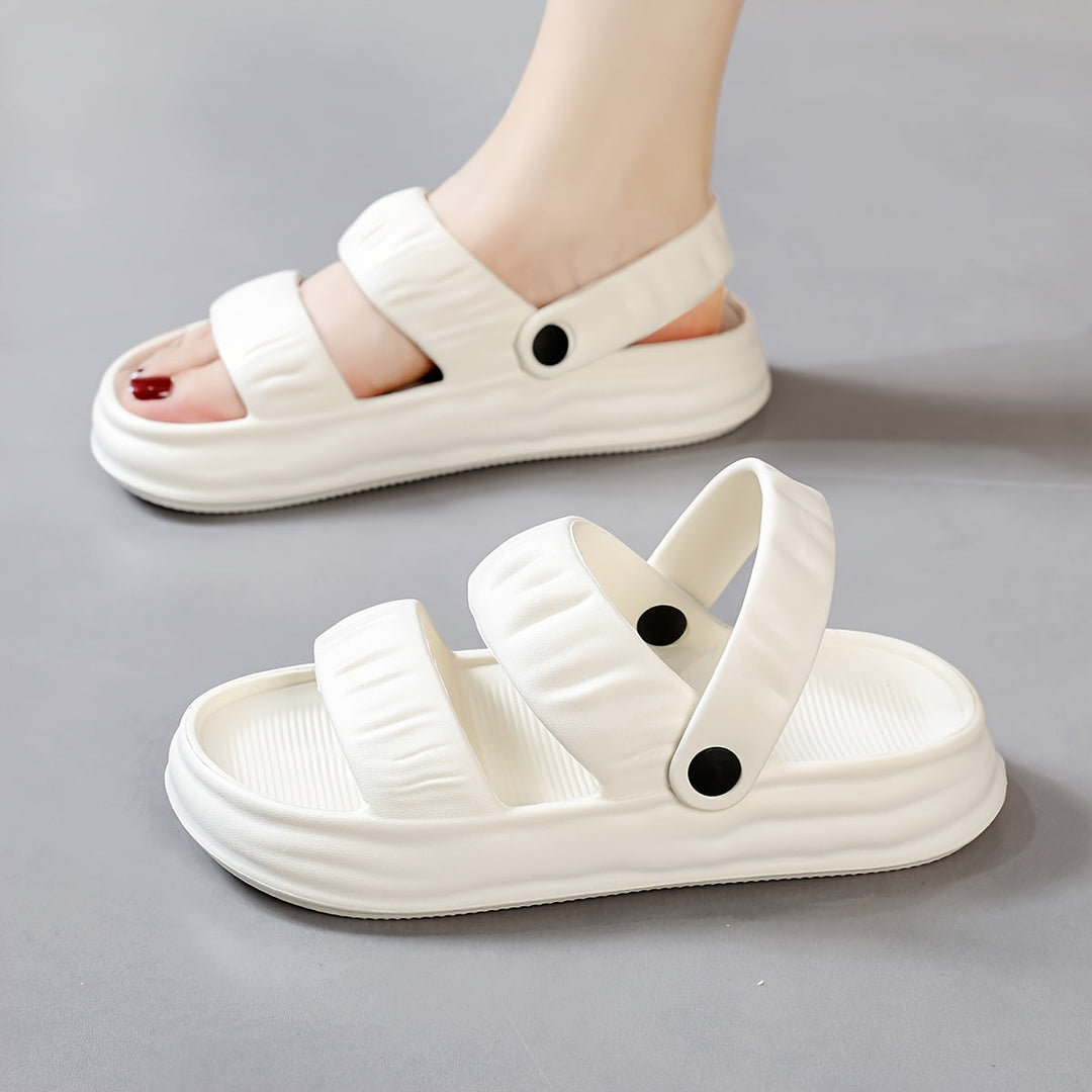 Stilla | Platform Sandaler, Lette Sommerflip Flops, Med Åbne Tæer, Komfortable