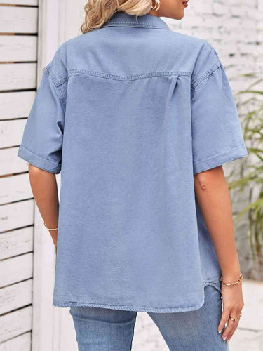 Stilla | Neck Kortærmet Denimjakke