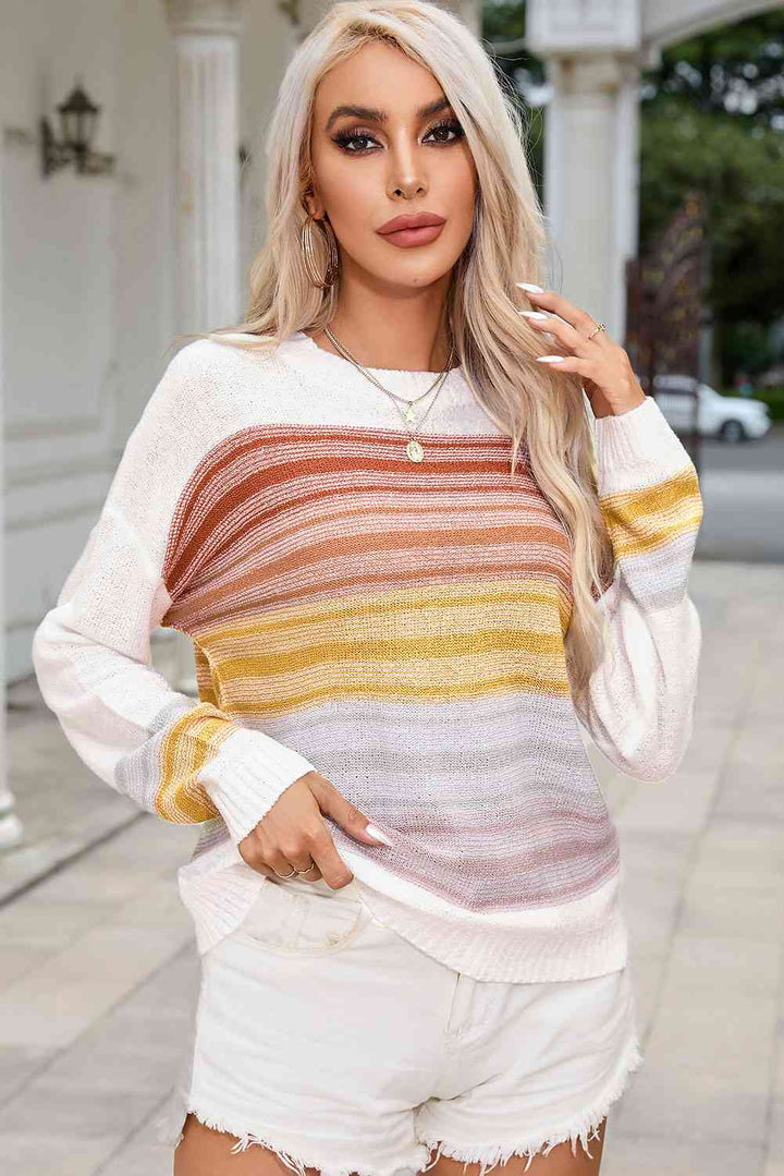 Stilla | Halstrykt Dresset Skulder Strik Top