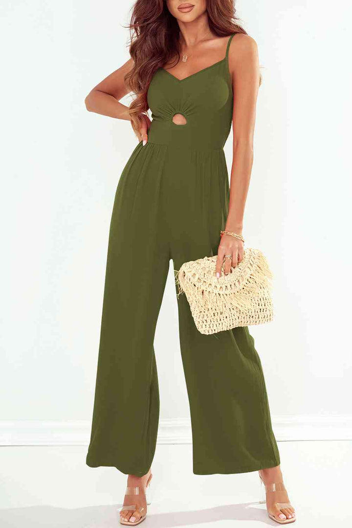 Stilla | Spaghetti Strap Bred Benet Jumpsuit