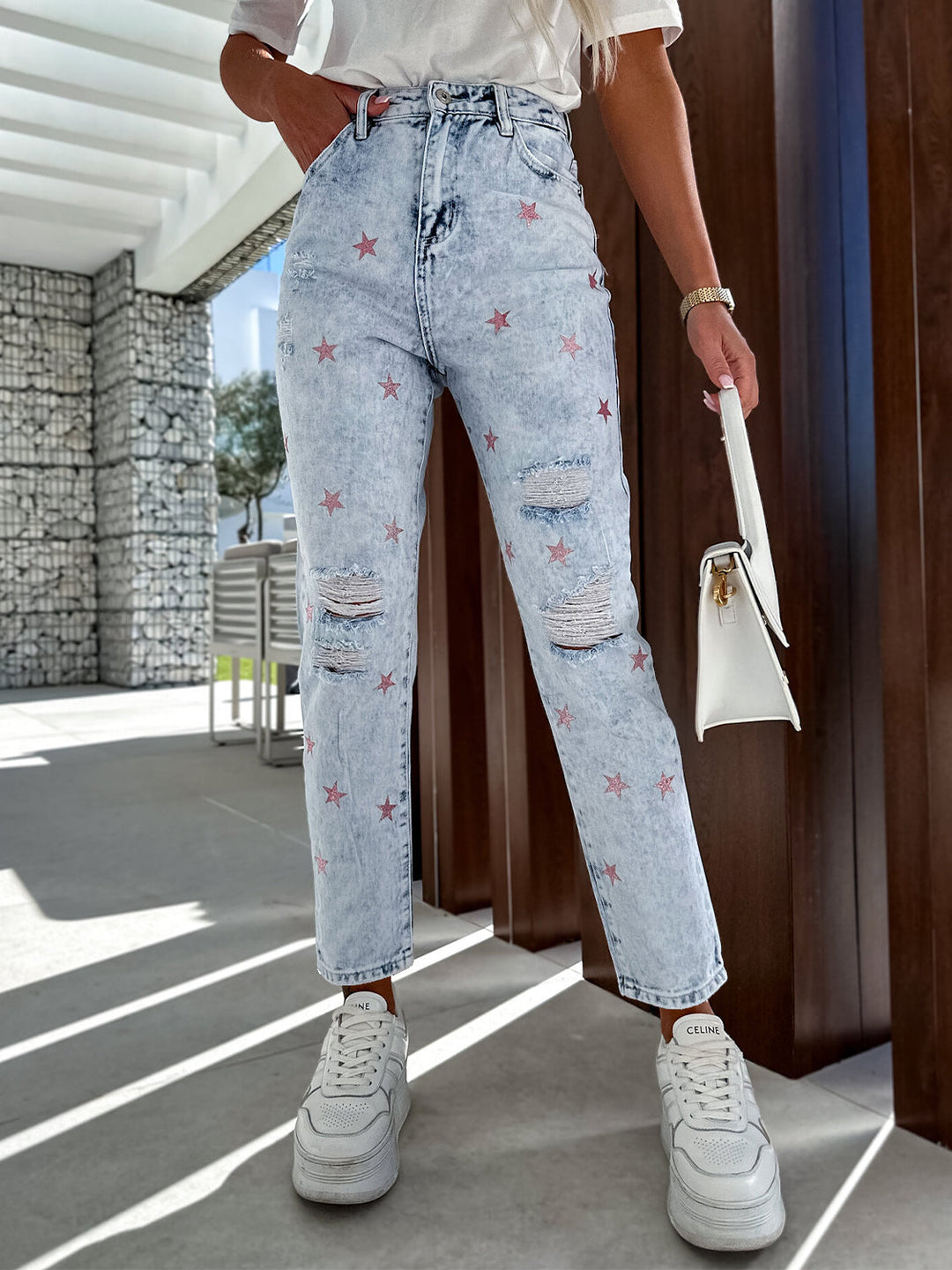 Stilla | Star Straight Jeans Med Lommer