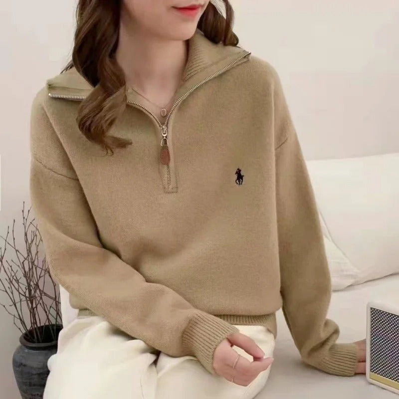 Stilla | Behagelig sweater med lynlås