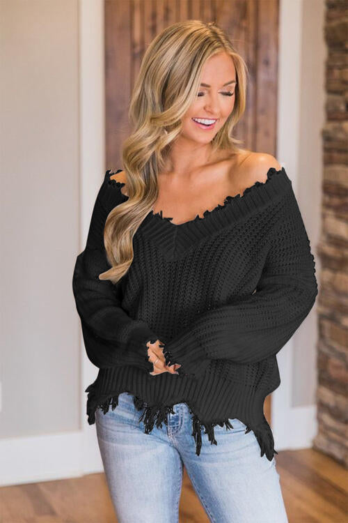 Stilla | Hem Dropped Shoulder Sweater