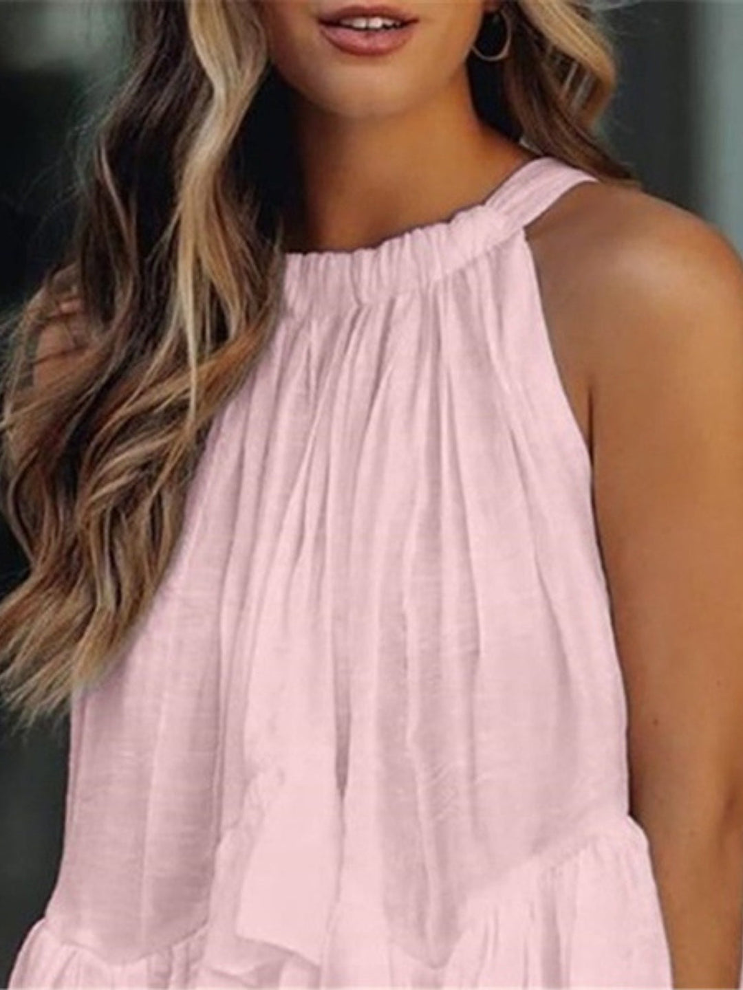 Stilla | Størrelse Ruched Rund Hals Tank