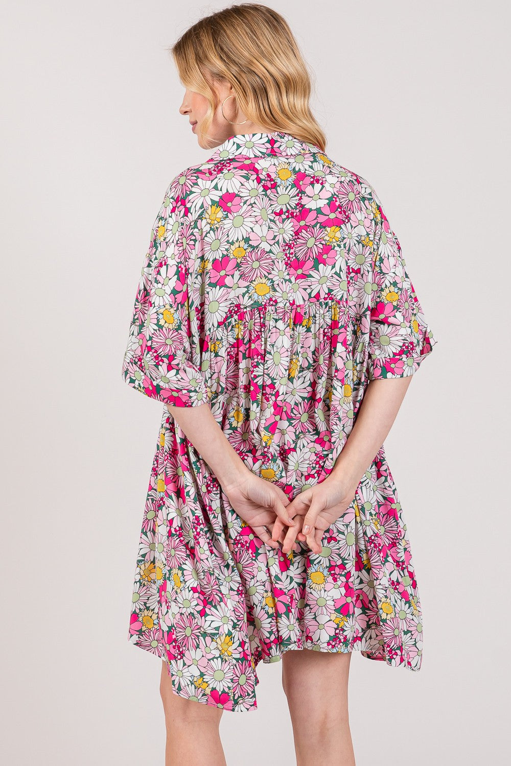 Stilla | FIG Floral Button Down Mini Skjortekjole