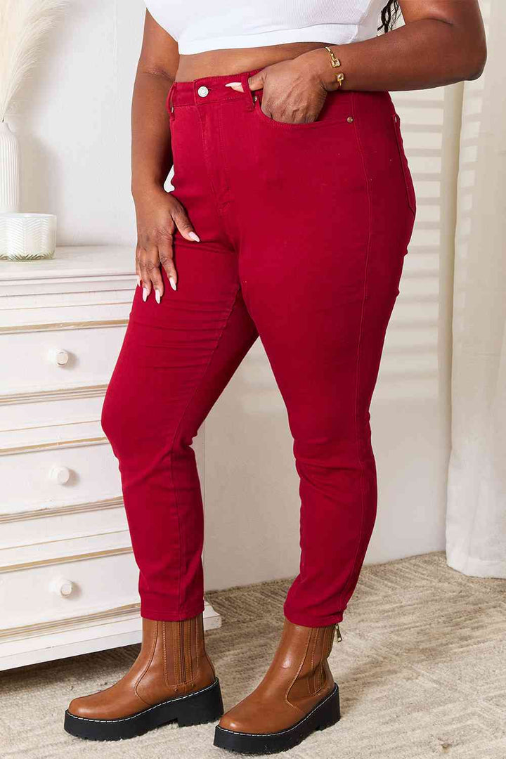 Stilla | Blå Full Size Høj Talje Mavekontrol Skinny Jeans