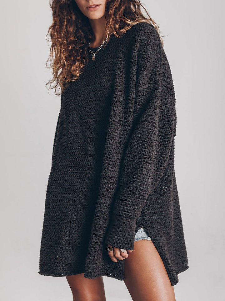 Stilla | Rund Hals Langærmet Slid Sweater