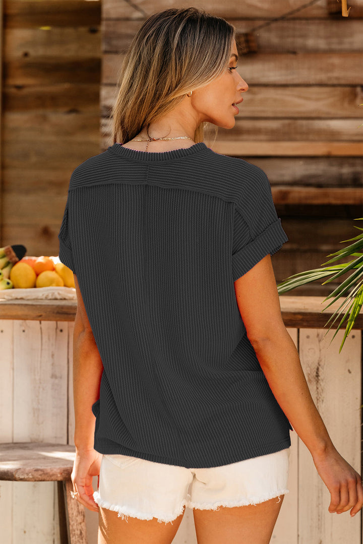 Stilla | Sømløs Rund Hals Kortærmet T-Shirt