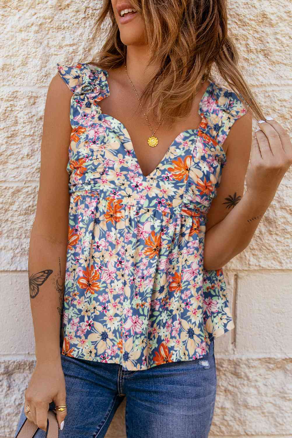 Stilla | Smocked Cap Sleeve Top
