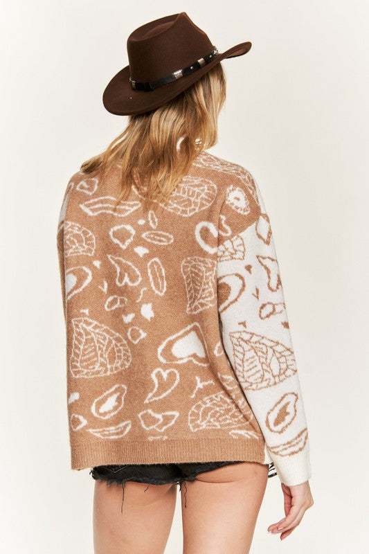 Stilla | Paisley Farveblok Cardigan