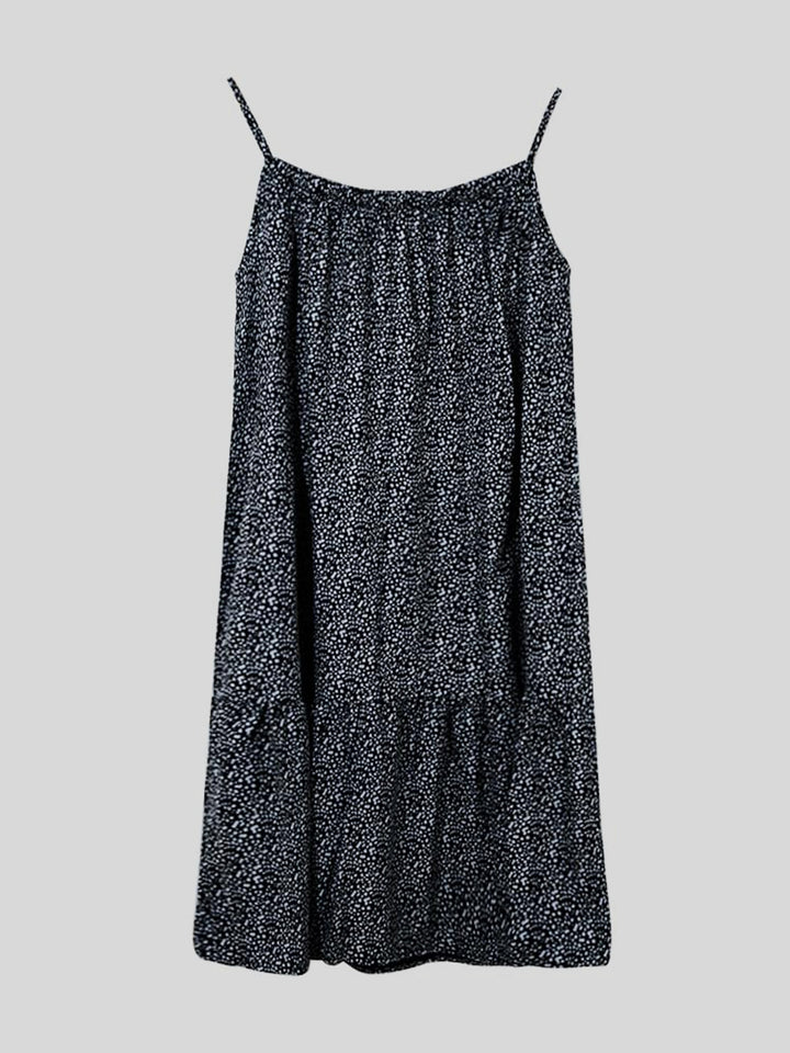 Stilla | Størrelse Trykt Ærmeløs Mini Cami Kjole