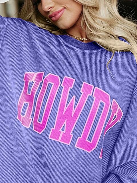 Stilla | Størrelse Howdy Grafik Rund Hals Sweatshirt