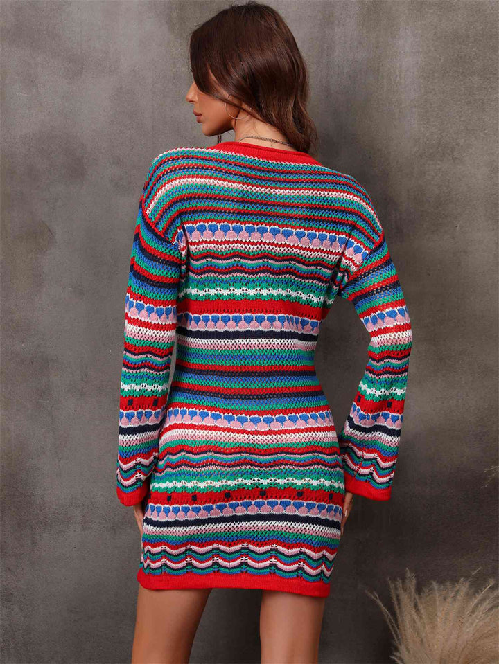 Stilla | Stripe Dropped Shoulder Sweater Dress