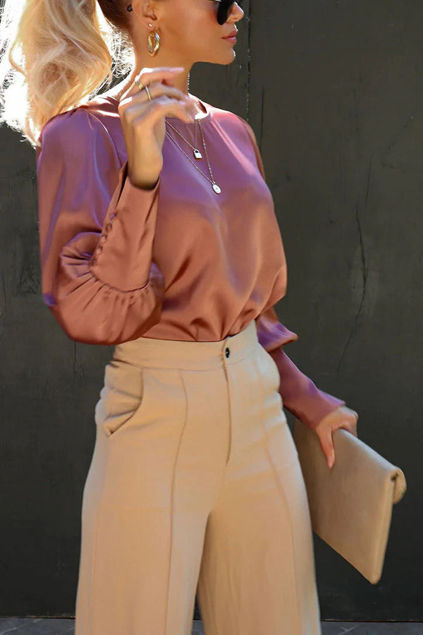 Stilla | All Ever Need Satin Langærmet Bluse