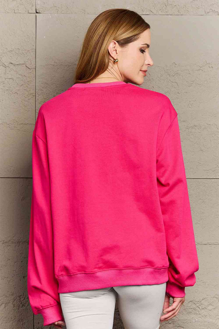 Stilla | Love Full Size Merry and Bright Graphic Sweatshirt