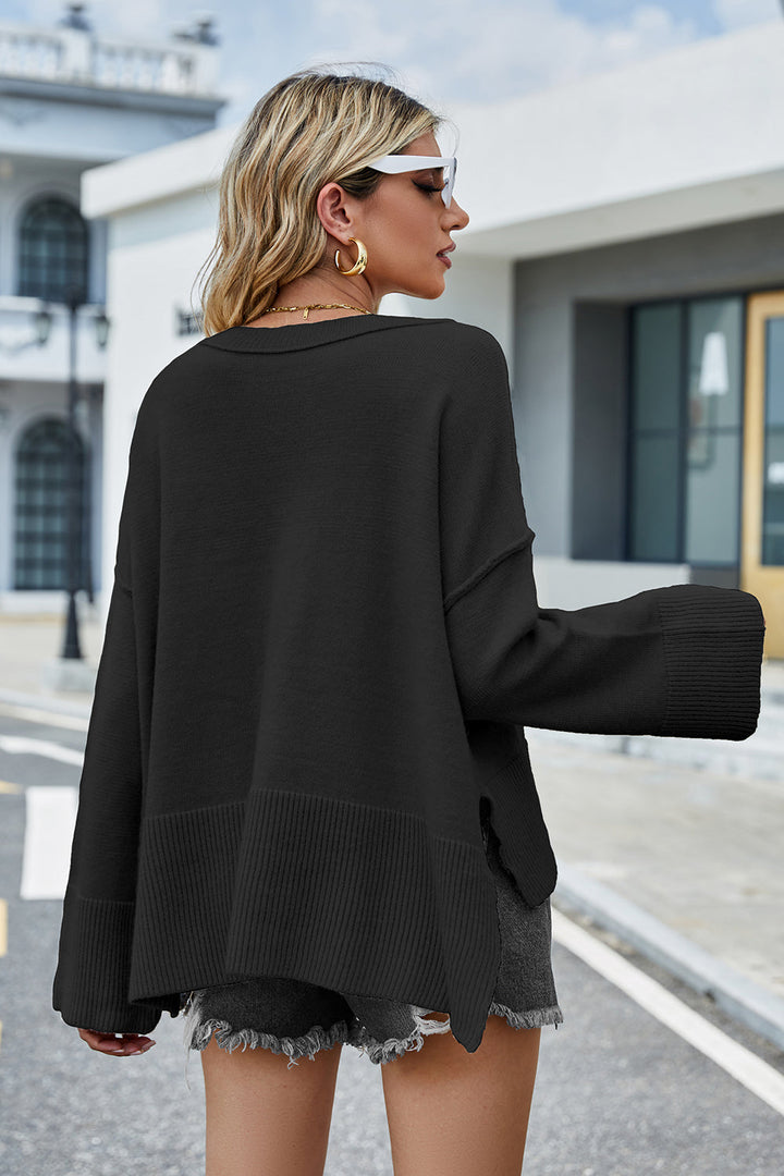 Stilla | Lav Slids Rund Hals Langærmet Sweatshirt
