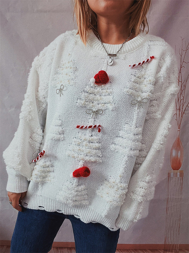 Stilla | Detaljeret Rund Hals Langærmet Sweater