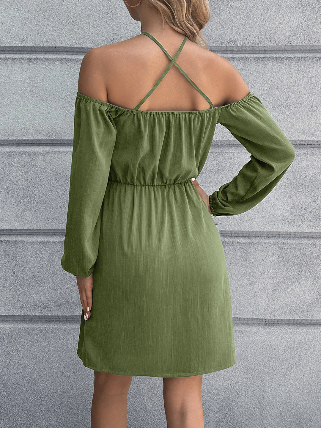 Stilla | Skulder Crisscross Mini Kjole