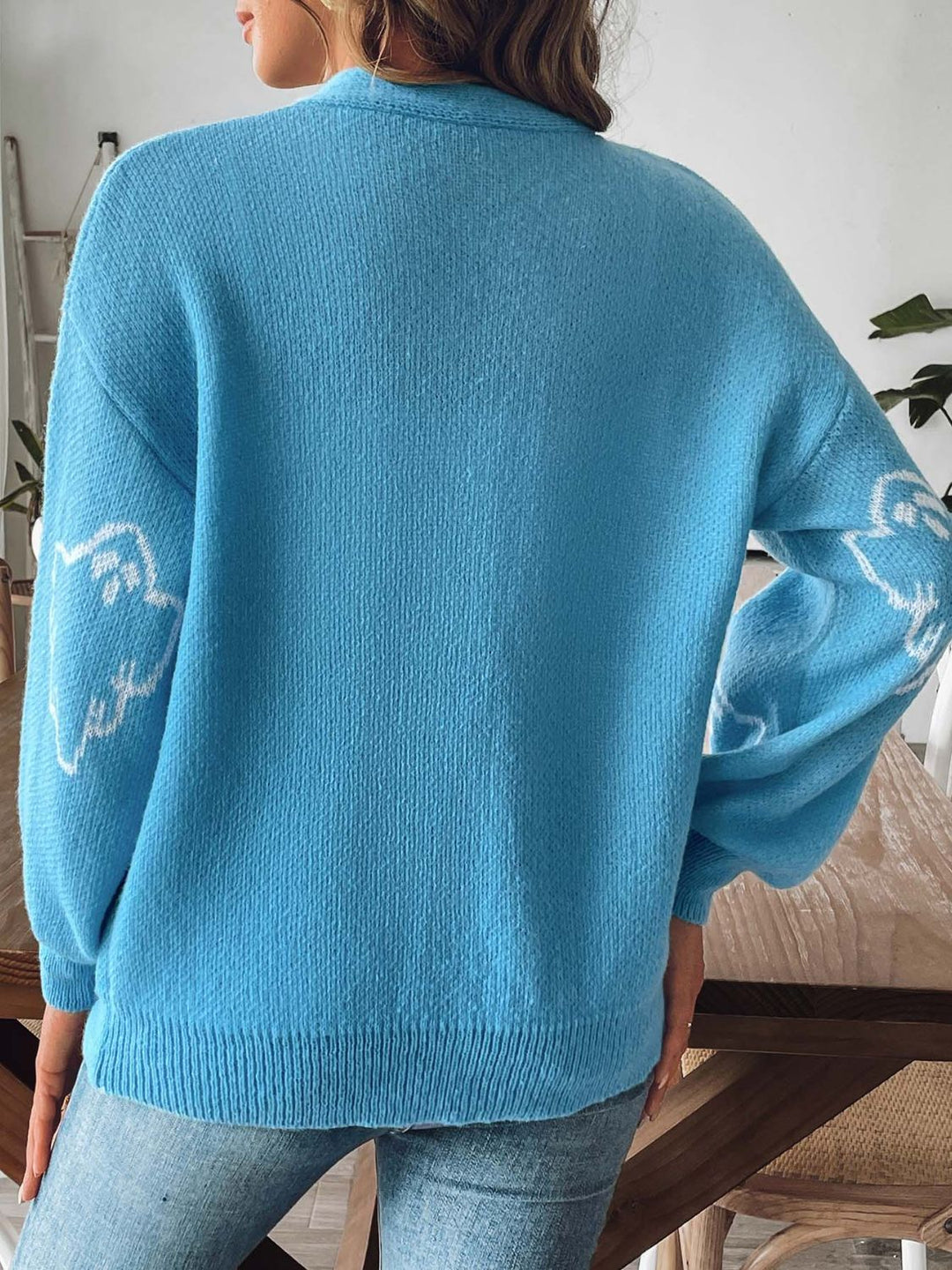 Stilla | V Hals Faldet Skulder Cardigan