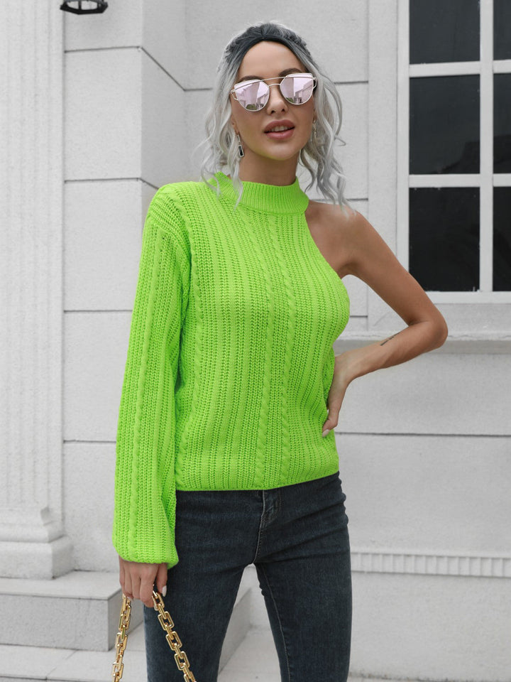 Stilla | Strik Rund Hals Asymmetrisk Sweater