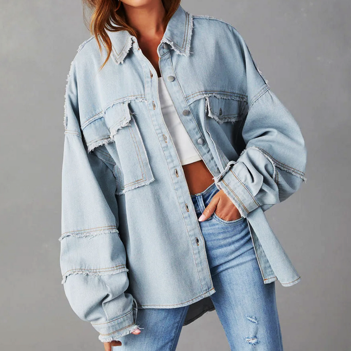 Stilla | Modebevidst Vibrerende Denimjakke til Kvinder