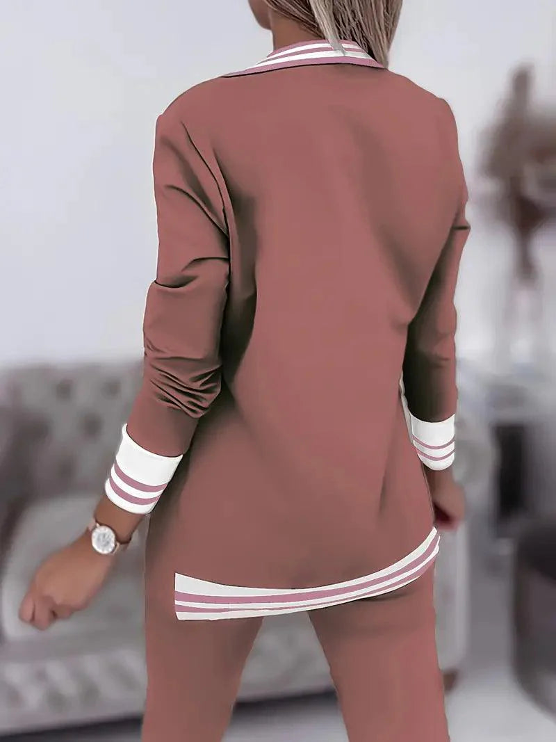 Stilla | Casual Striped Blazer & Pant Set