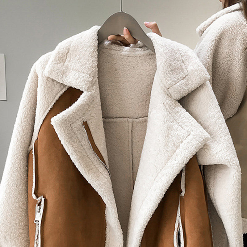 Stilla | Dame Overized Sherpa Jakke