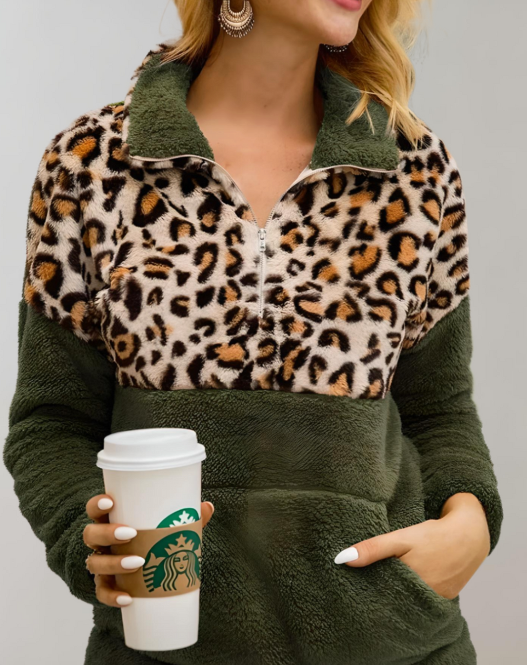 Stilla | Elegant Pullover Til Kvinder I Kunstpels Med Leopardmønster