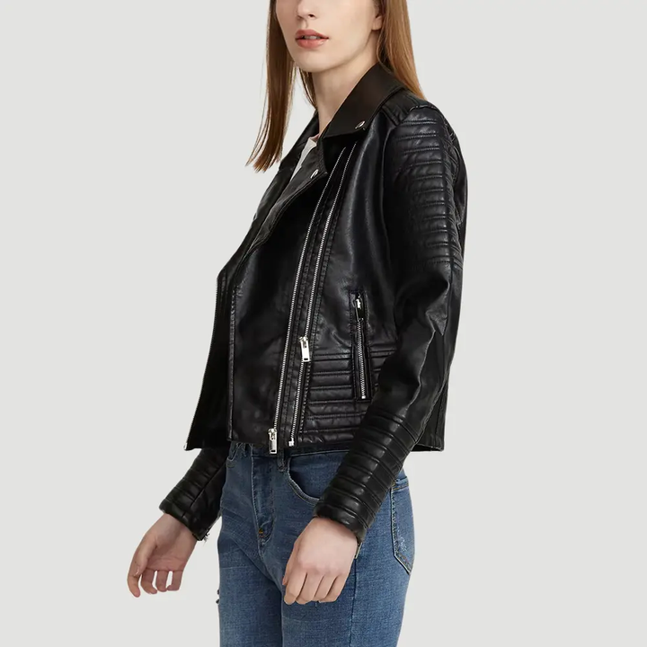 Stilla | Biker Kunstlæderjakke