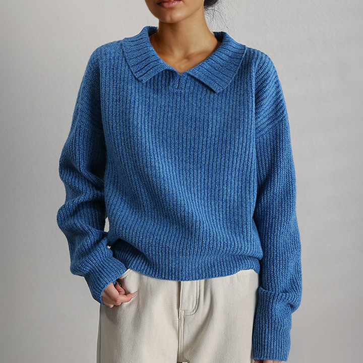 Stilla | Strik Løs Sweater med Lange Ærmer