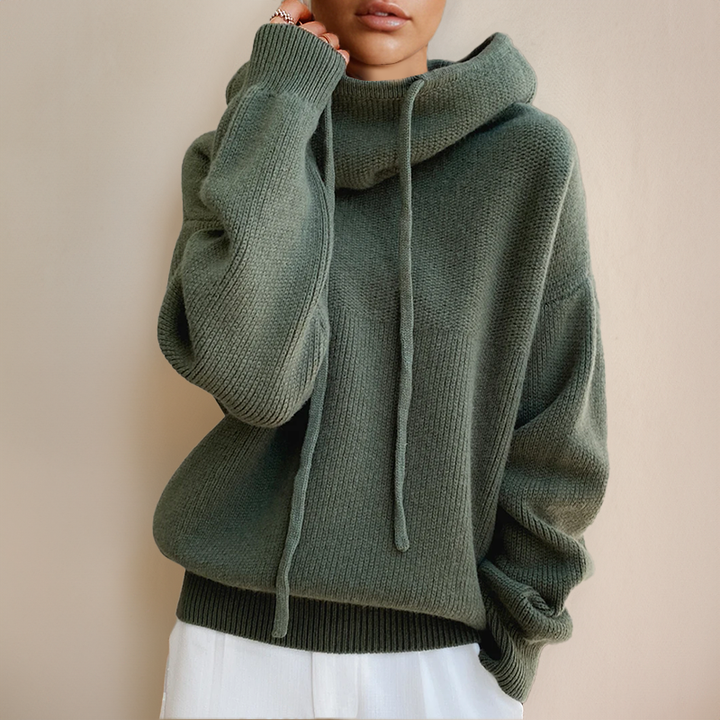 Stilla | Stilfuld Strik-Hoodie til Kvinder