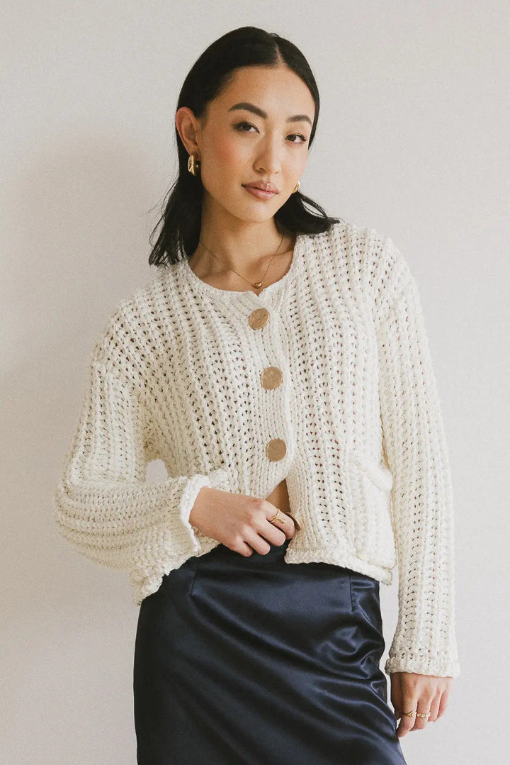 Stilla | Cozy Chic Kvinders Cardigan med Knapper og Lommer