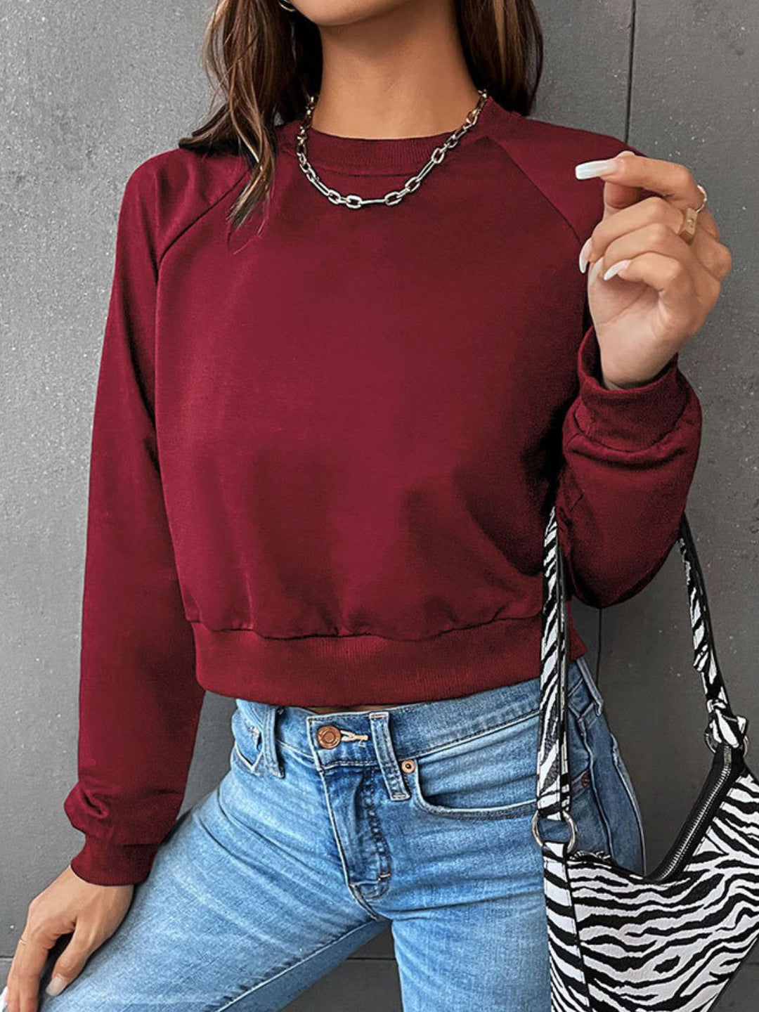 Stilla | Pullover Douillet Med Rund Hals Udsnit Kort