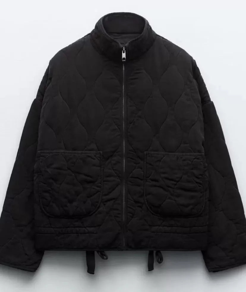 Stilla | Vintage Gammel Quiltet Jakke med Klassisk Quiltet Detaljering