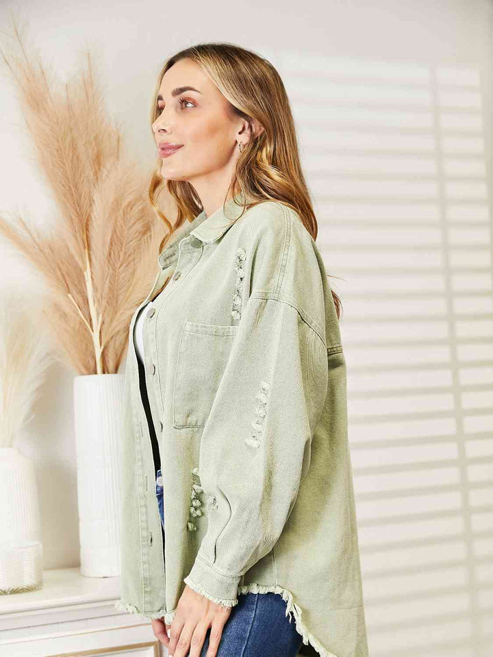 Stilla | Raw Hem Denim Jakke