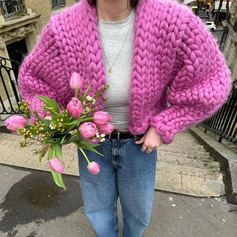 Stilla | Strik-Cardigan i Uni, leger