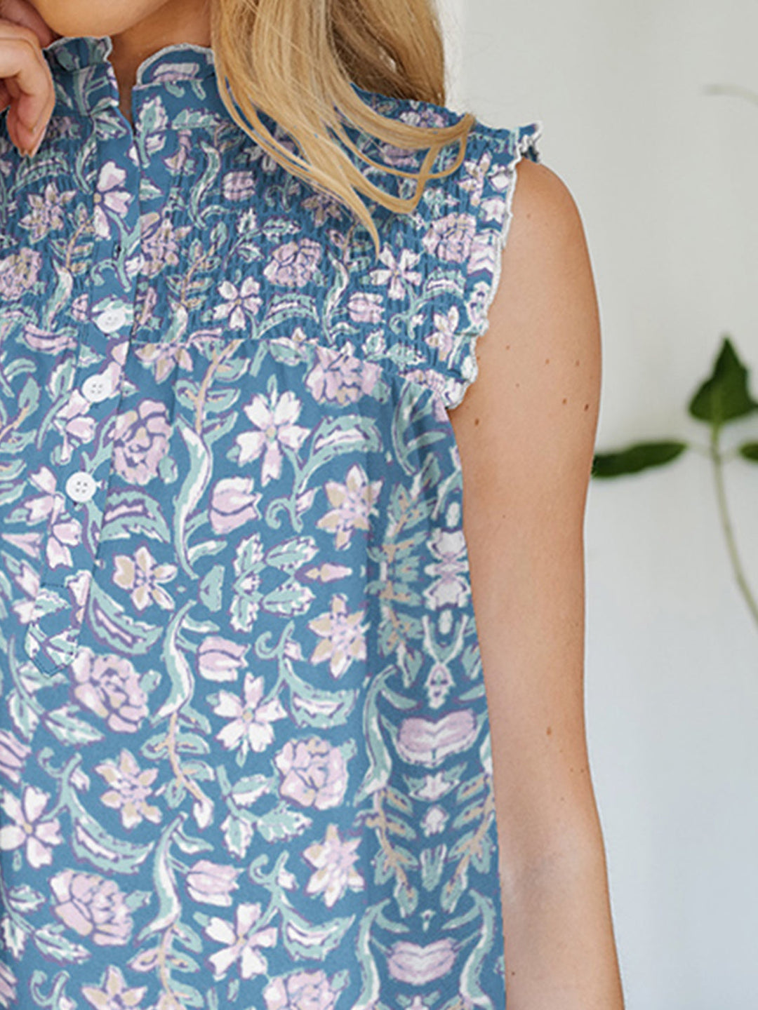 Stilla | Printet Mock Neck Top