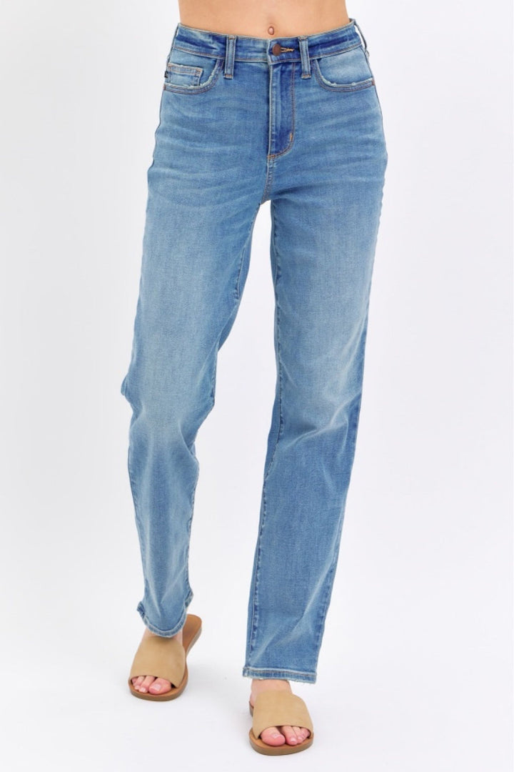 Stilla | Blå Fuldt Størrelse Høj Talje Lige Jeans