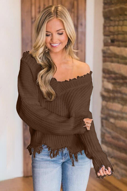 Stilla | Hem Dropped Shoulder Sweater